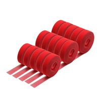1 à 30R 5 m/rouleau Attache-câble réutilisable à scratch pour la gestion des câbles Largeur 10 à 25 mm Bande auto-adhésive à faire soi-même Sangle en nylon - Rouge x 15 rouleaux - largeur 25 mm