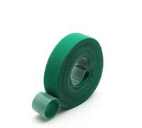 1 à 30R 5 m/rouleau Attache-câbles réutilisable à scratch, largeur 10 à 25 mm, bande auto-adhésive en nylon vert x 1 rouleau - largeur 10 mm