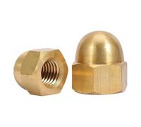 1 à 5 écrous hexagonaux à capuchon en laiton. | M3 M4 M5 M6 M8 M10 M12 M14 M16 M18 M20 couvercle de tête de dôme décoratif écrou de gland en demi-cercle(M14-1pcs)