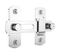 1 à 5 verrous de porte en acier inoxydable à 180 degrés(Black 4 inch,1PC)