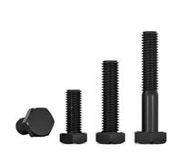 1 à 5 vis à tête hexagonale extérieure à filetage fin M8 M10 M12, acier noir, grade 8.8, pas de vis à denture fine 1/1,25/1,5 mm(M8x1x35-FT-5pcs)