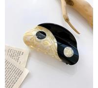 1 accessoire à cheveux noir Yin Yang pour petite amie, punk, gothique, vintage, embellissements de cheveux, cadeaux esthétiques, grandes pinces et barrettes, accessoires de coiffure