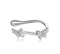 1 acie aux couleurs arc-en-ciel zircon elfe oreille cuf clip de boucle d'oreille pour femmes bijoux