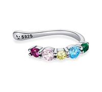 1 acie aux couleurs arc-en-ciel zircon elfe oreille cuf clip de boucle d'oreille pour femmes bijoux