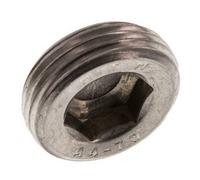 1'' Acier inoxydable Bouchon de fermeture avec Hexagone intérieur sans collier 40 Bar