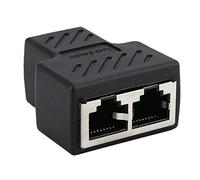 1 adaptateur 8P8C 1 vers 2 femelles - Séparateur de réseau - Noir