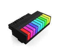 1. Adaptateur de câble ATX 24 PIN 90° avec clé de Piano Lumineuse - Blanc/Noir 2. Adaptateur de câble ATX 24 PIN 90° - Modèle Lumineux à clé de Piano - Blanc/Noir 3. Adaptateur de câble ATX