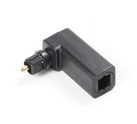 1 adaptateur de câble audio optique Toslink à 90 degrés, mâle blanc, coudé à 90, rotatif à 360, pour PC, TV et DVD.