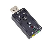 1 adaptateur de carte son externe USB 7.1 canaux USB virtuel 7.1 micro haut-parleur carte audio Nice et astucieux
