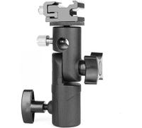 1 adaptateur de sabot de flash-Support pour appareil photo-Métal-Sabot de flash E-Angle d'inclinaison de 180°-Avec vis 1/4"" et 3/8""-Pour flash Canon Nikon Olympus