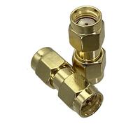 1 adaptateur SMA/RP-SMA vers prise mâle RPSMA et jack femelle connecteur coaxial RF droit et angle droit (SMA M vers RPSMA M)