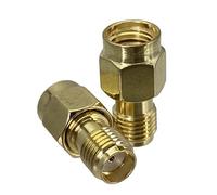 1 adaptateur SMA/RP-SMA vers prise mâle RPSMA et jack femelle connecteur coaxial RF droit et angle droit (SMA F vers RPSMA M)