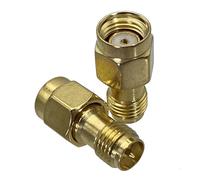 1 adaptateur SMA/RP-SMA vers prise mâle RPSMA et jack femelle connecteur coaxial RF droit et angle droit (RPSMA M vers RPSMA F)