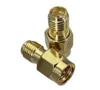 1 adaptateur SMA/RP-SMA vers prise mâle RPSMA et jack femelle connecteur coaxial RF droit et angle droit (SMA M vers SMA F)