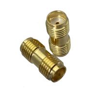 1 adaptateur SMA/RP-SMA vers prise mâle RPSMA et jack femelle connecteur coaxial RF droit et angle droit (SMA F vers SMA F)