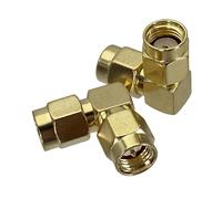 1 adaptateur SMA/RP-SMA vers prise mâle RPSMA et jack femelle connecteur coaxial RF droit et angle droit (SMA M vers RPSMA M RA)