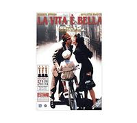 1 affiche de film et de télévision La Vita È Bella Roberto Benigni et Nicoletta Blaschi - Décoration murale pour salon, chambre à coucher - 30 x 45 cm - Sans cadre