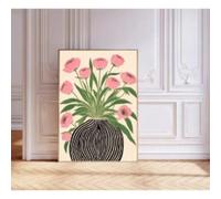 1 affiche florale Matisse, art mural, impression pastel, peintures de fleurs dans des vases, peintures en couleur, décoration de la maison, cadre 60 x 90 cm