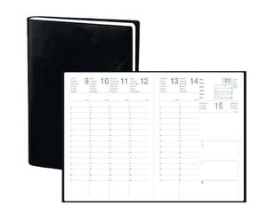 1 Agenda Semainier Scolaire Calliope 2025/2026 - Août 2025 à Juillet 2026 - Format : 16x24cm - Coloris : Noir - 1 semaine sur 2 pages - Exdi