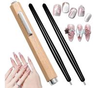1 aimant cigare en bois 3 en 1 et 2 stylos magnétiques, 3 en 1, multifonction, puissant, effet œil de chat, vernis à ongles gel, accessoires de design artistique, outils en bois pour la maison