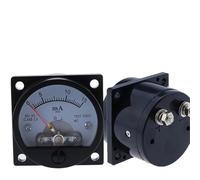 1 ampèremètre analogique rond de classe SO-45 de précision 2,5 0-100 mA noir 1 ampèremètre DC0-10 mA 0-100 mA de précision 2,5(DC 200MA)