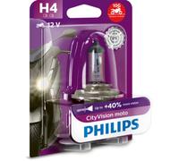 1 Ampoule 2 Roues Philips H4 City Vision