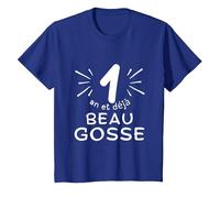 1 an et déjà Beau Gosse. Phrase Humour pour Cadeau garçon T-Shirt, Enfant, Bleu Royal, 4 Ans
