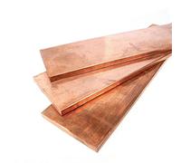 1 anode en cuivre pur, 1,5 x 10 x 250 mm, 99 % de haute pureté, feuille de cuivre pur pour placage de cuivre et galvanoplastie de cuivre