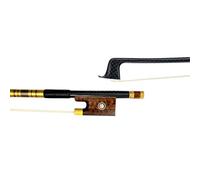 1 Archet De Violon Professionnel 4/4 Grille Noire Légère Queue En Fibre De Carbone Et Bois De Serpent(3/4)