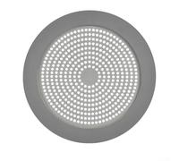 1 attrape-cheveux en acier inoxydable et silicone anti-obstruction pour siphon de sol de salle de bain, collecteur de cheveux facile à nettoyer, s'adapte à la plupart des canalisations (L)