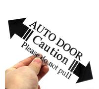 1 autocollant d'avertissement pour porte de voiture avec ruban de transfert et support en papier, rappelle de ne pas tirer (noir)