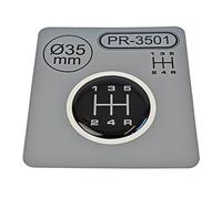 1 autocollant de levier de vitesse Diamètre = 35 mm Autocollant en silicone pour bouton de changement de vitesse à 5 vitesses | Schéma 1