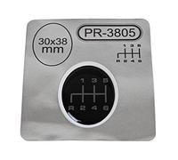 1 autocollant ovale pour levier de vitesse - 30 x 38 mm - 6 vitesses
