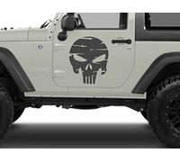 1 Autocollant Punisher rétro pour Voiture - Motif tête de Mort - 286/4 - Couleur au Choix - 50 x 50 cm