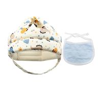 1 Baby Head Cap, 1 Serviette De Salive, Protection Contre La Tête De Bébé, Chapeau De Bébé Pour Bébé, Serviette Étanche Et Sale De Salive, Fournitures Nouveau-Nés.