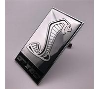 1 badge GT350 en métal pour grille avant de voiture avec vis pour Mustang Shelby Cobra Snake (argent)