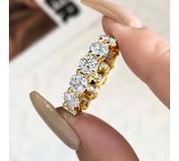 1 bague de fiançailles en moissanite de 0,5 carat à une rangée complète pour femme, bague de mariage, bague de mariage, cadeau d'amitié, bijou tendance, cadeau de Saint-Valentin