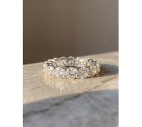 1 bague de fiançailles en moissanite en argent 925 0,5 ct avec une rangée complète de 0,5 carat, bague de promesse d'éternité pour femme, bague de mariage, bijoux d'amitié, promesse, bijoux tendance