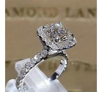 1 bague élégante et blanche incrustée de zircone convient comme accessoire de fiançailles pour une femme, et comme cadeau pour les membres de la famille/amis/aimés de sexe féminin/masculin. 7,5,9,11,6