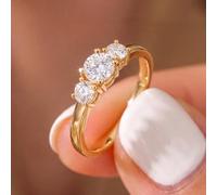 1 bague en argent 925 avec trois zircones pour femme, bague de promesse, bagues de fiançailles, bagues d'éternité, bijoux fins, cadeau, tendances de la mode précoce