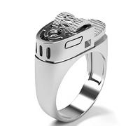 1 bague en forme de briquet, bagues bohème, bagues créatives, bagues de doigt, bagues tendance pour femmes et filles, argent, taille 8