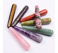 1 baguette yoni en quartz rose naturel blanc baguette obsidienne yoni bâton pierre naturelle, aventurine verte
