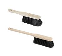 1 balayette industrielle de 28 cm + 1 balayette à long manche de 43 cm (mélange noir de qualité)