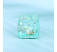 1 Balle Anti-Stress glaçon Souple, Jouet sensoriel à remontée Lente avec Coquillages Marins à l'intérieur, Cube carré Doux pour soulager l'anxiété, pour Adultes, Adolescents et Enfants