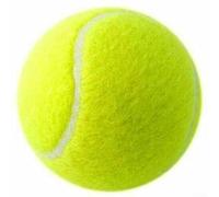 1 balle de tennis pour animaux de compagnie avec intérieur en caoutchouc et couche extérieure en fibre conçue pour le rebond, la stabilité et la résistance à l'usure de 6,4 cm