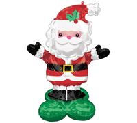 1 Ballon décoratif Alu AirLoonz Père Noël Hauteur 134cm - Gonflage air