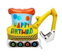 1 ballon en aluminium avec pelleteuse, ballon hydrogène, ballon d'anniversaire, ballon créatif, ballon d'anniversaire pour garçon, parfait pour fête d'anniversaire (jaune)