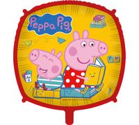 1 ballon en plastique, héliumable Peppa Pig carré 46 cm / 18 pouces