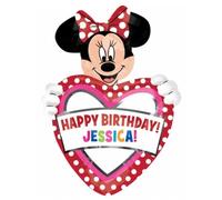 1 Ballon Mylar Happy Birthday-60 x 83 cm-Minnie - Taille Unique