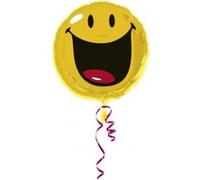 1 Ballon Mylar Rond Smiley jaune G